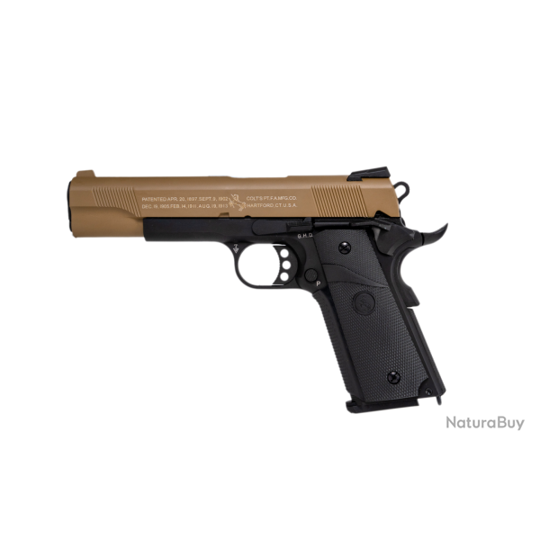 Colt 1911 Combat GBB - Dark Earth & Noir - Cybergun