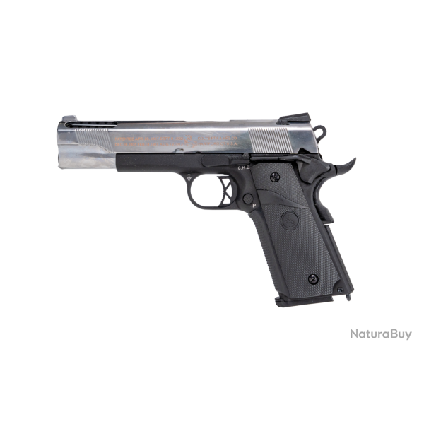 Colt 1911 Ported GBB - Silver & Noir - Cybergun