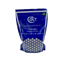 Sachet de billes BIO Colt 0,23g - 3200 BBs / Blanc - Cybergun