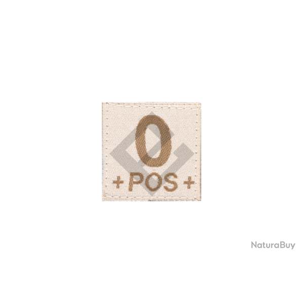 Patch groupe sanguin O Pos - Desert - Clawgear