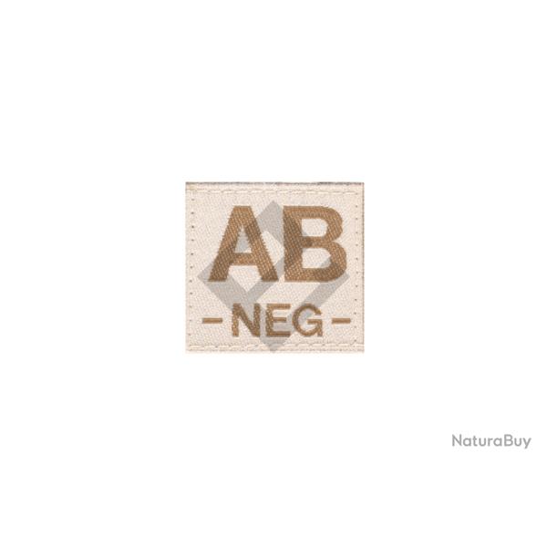 Patch groupe sanguin AB Neg - Desert - Clawgear