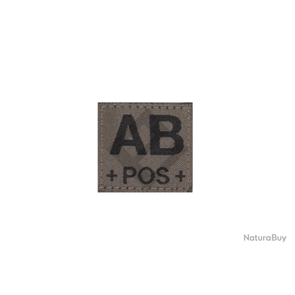 Patch groupe sanguin AB Pos - RAL7013 - Clawgear