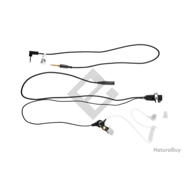 Headset oreillette style FBI - Motorola 1-Pin - Noir - FMA