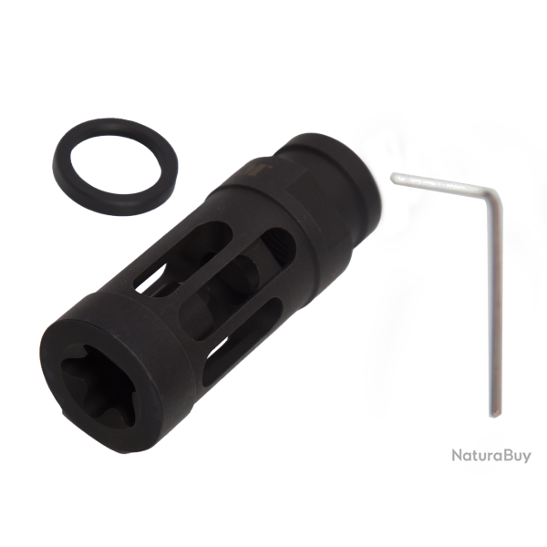 Compensateur type BCM - 14mm CCW / Acier / Noir - Angry Gun