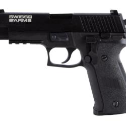 Swiss Arms Navy Pistol railed GBB - Noir - Cybergun/Armorer Works
