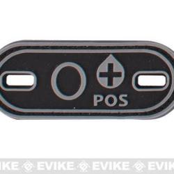 Patch Groupe Sanguin O POS - Noir - Matrix