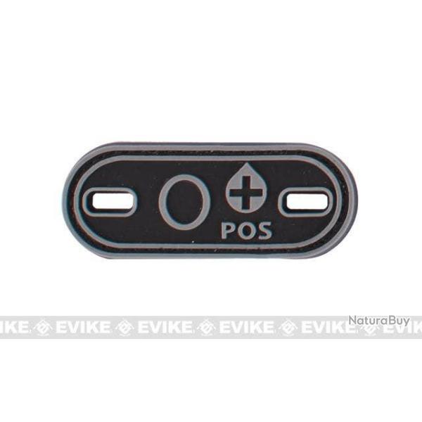 Patch Groupe Sanguin O POS - Noir - Matrix