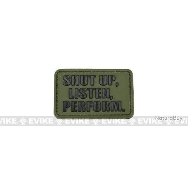 Patch "Shut Up, Listen, Perform" - Olive Drab - Matrix