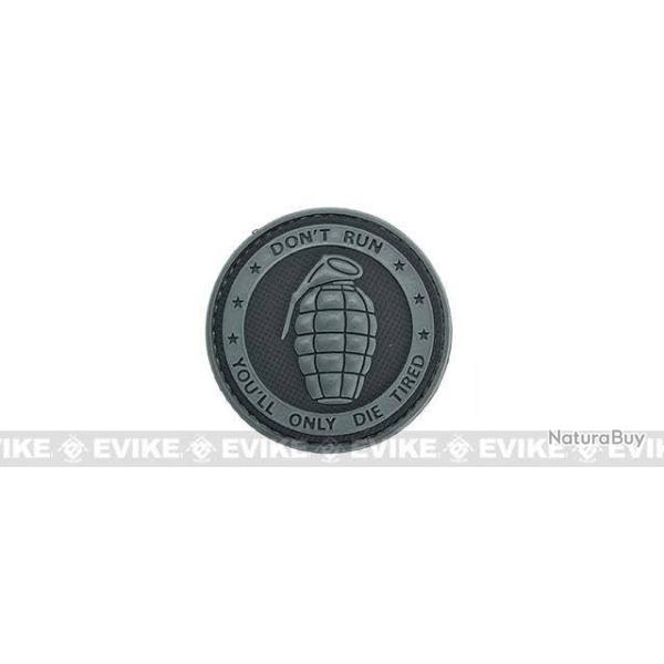 Patch "Don't Run You'll Only Die Tired" - Gris - Matrix