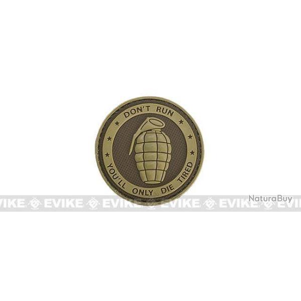 Patch "Don't Run You'll Only Die Tired" - Tan - Matrix