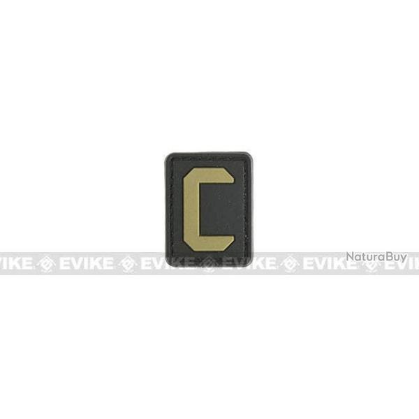 Patch PVC "C" - Noir & Tan - Evike