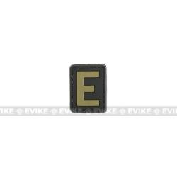 Patch PVC "E" - Noir & Tan - Evike