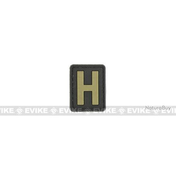 Patch PVC "H" - Noir & Tan - Evike