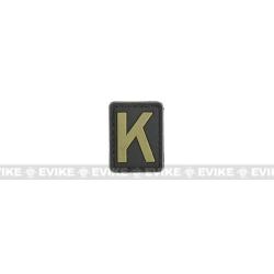 Patch PVC "K" - Noir & Tan - Evike