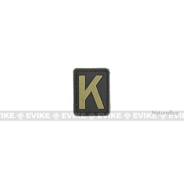 Patch PVC "K" - Noir & Tan - Evike