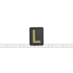Patch PVC "L" - Noir & Tan - Evike