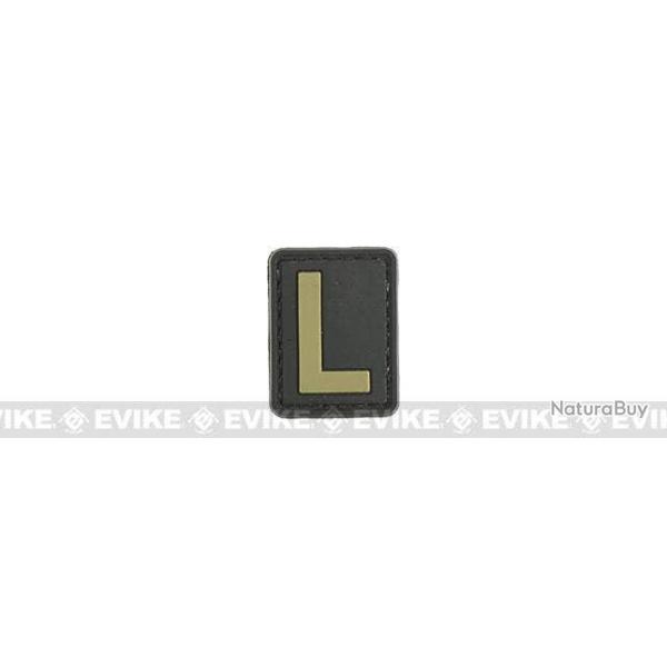 Patch PVC "L" - Noir & Tan - Evike