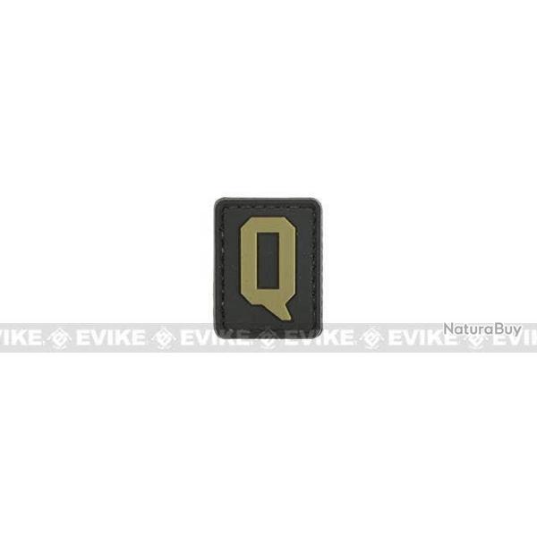 Patch PVC "Q" - Noir & Tan - Evike