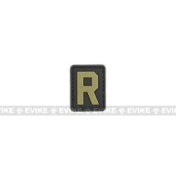 Patch PVC "R" - Noir & Tan - Evike