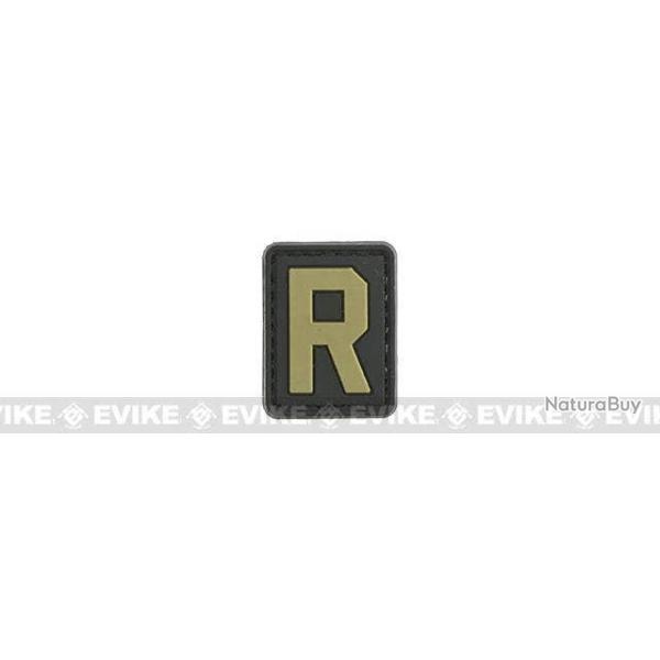 Patch PVC "R" - Noir & Tan - Evike