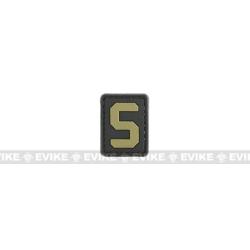 Patch PVC "S" - Noir & Tan - Evike