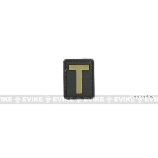 Patch PVC "T" - Noir & Tan - Evike