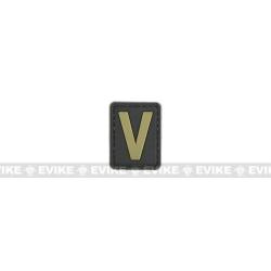 Patch PVC "V" - Noir & Tan - Evike