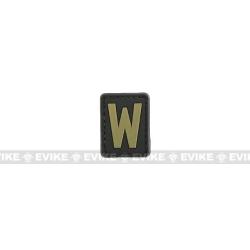 Patch PVC "W" - Noir & Tan - Evike