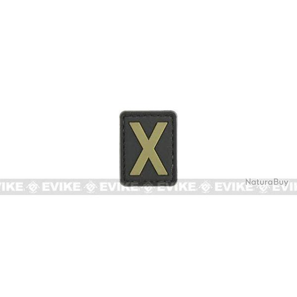 Patch PVC "X" - Noir & Tan - Evike