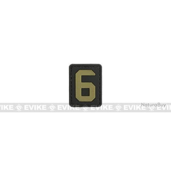 Patch "6" - Noir & Tan - Evike