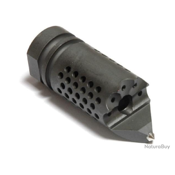 Cache-flamme type SVCOMP - 14mm CCW / Acier / Noir - 5KU