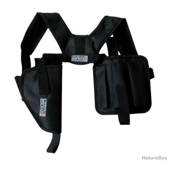 Holster d'�paule horizontal avec porte-chargeurs - Noir - Swiss Arms