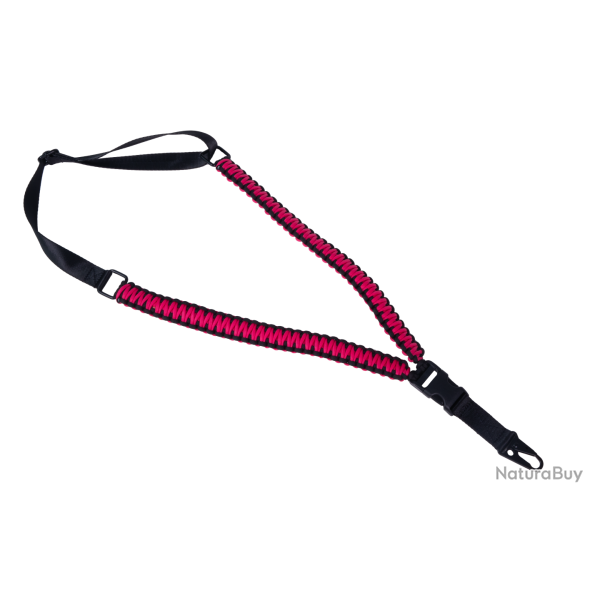 Sangle paracorde 1 point - Noir & Rose - Swiss Arms