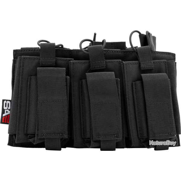 Porte chargeur 3 poches - Noir - Swiss Arms