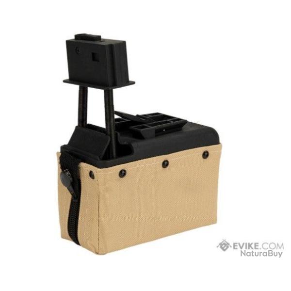 Ammobox 1500 BBs pour M249 AEG - Tan - A&K