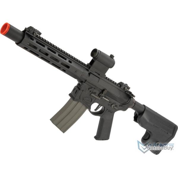 Sharps Bros. M4 "Warthog" SBR 10" AEG avec poign�e moteur Slim Super High Torque - Noir - EMG/Ares