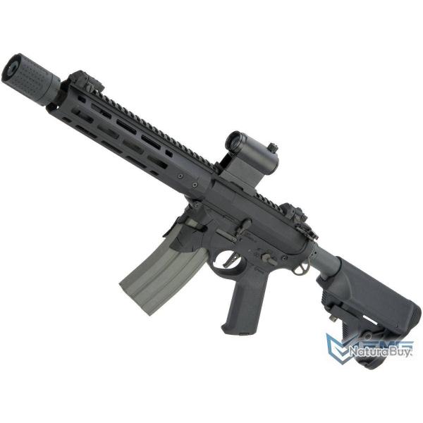 Sharps Bros. M4 "Overthrow" SBR 12" AEG avec poign�e moteur Slim - Noir - EMG/Ares