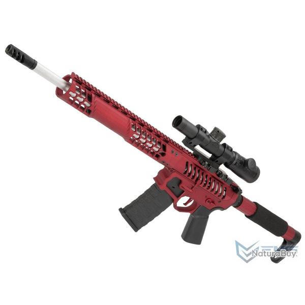 F-1 Firearms BDR-15 AEG - Version 400 fps, eSilverEdge & crosse Tron - Noir & Rouge - EMG