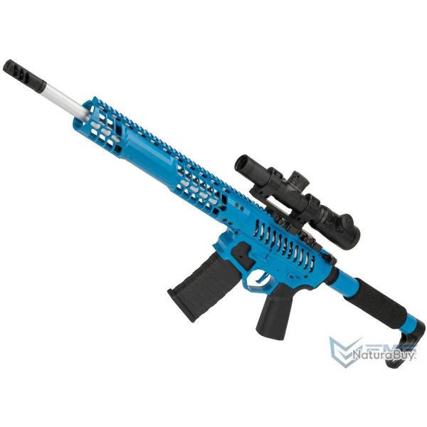 F-1 Firearms BDR-15 AEG avec crosse Tron - Version 350 fps / Bleu - EMG/APS