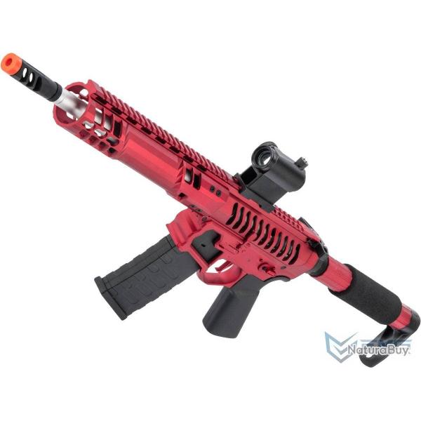 F-1 Firearms SBR AEG avec crosse Tron - Version 350 fps & SDU 2.0 / Rouge - EMG/APS