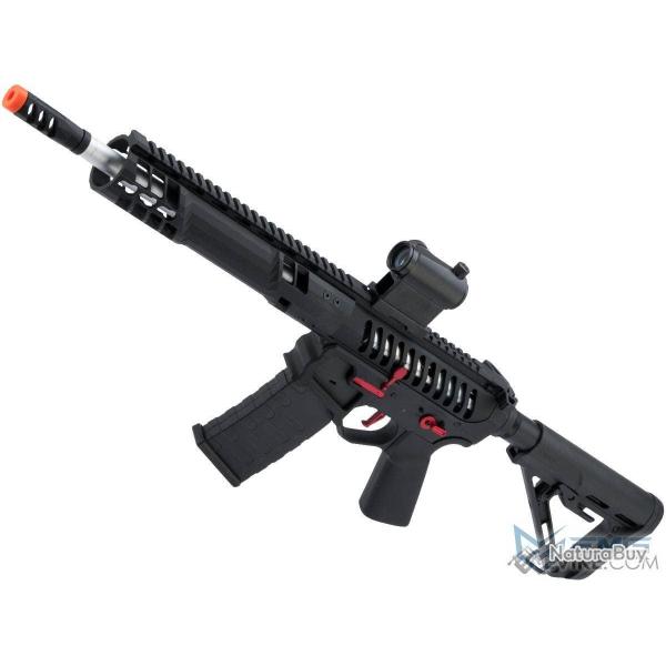 F-1 Firearms SBR AEG (eSilverEdge/RS3/350fps) - Noir & Rouge - EMG