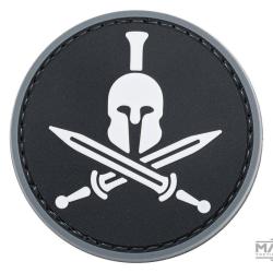 Patch PVC rond "Spartan & Swords" - Noir - Matrix