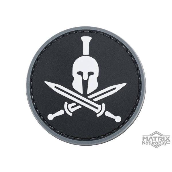 Patch PVC rond "Spartan & Swords" - Noir - Matrix