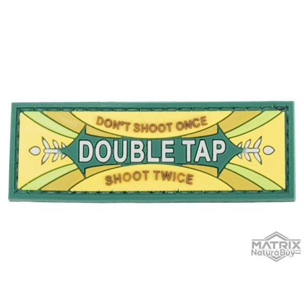 Patch PVC "Shoot Twice Double Tap" - Jaune & Vert - Matrix