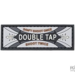 Patch PVC "Shoot Twice Double Tap" - Gris & Noir - Matrix