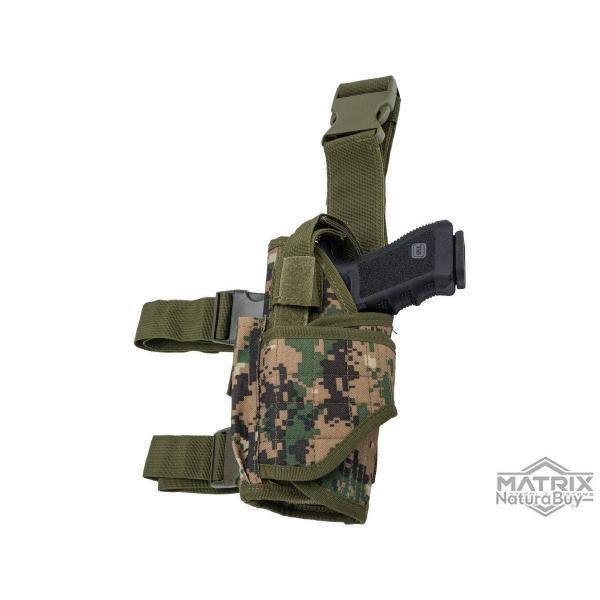 Holster de cuisse universel tactique Tornado pour gaucher - MARPAT Woodland - Matrix