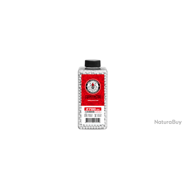Bouteille de billes Perfect 0,20g - 2700 BBs / Blanc - G&G
