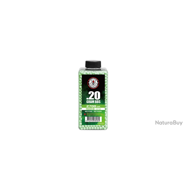 Bouteille de billes Traantes 0.20g - 2700 BBs / Vert - G&G