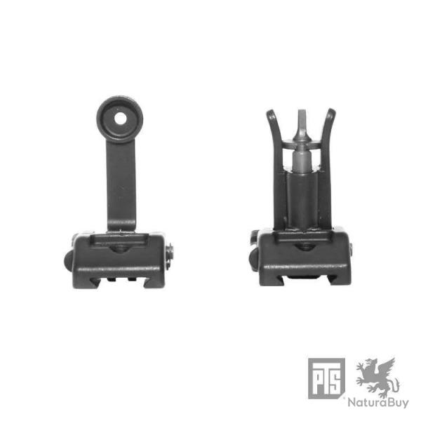 Rear & Front Sight Griffin Modular BUIS - Noir - PTS