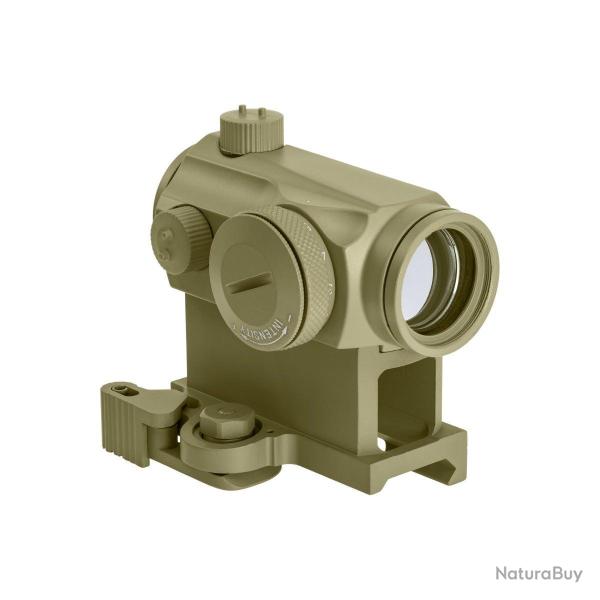 Viseur point rouge type Micro T1 avec mount low - Tan - JJ Airsoft